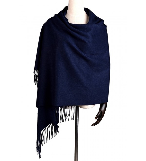 DIA ORHA Cashmere LambsWool Pashmina - Navy - C018724NCX9