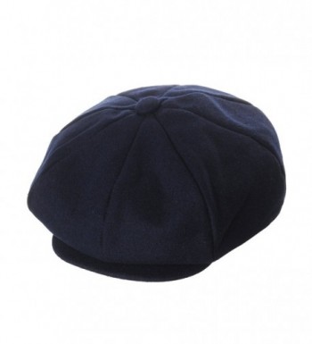 Wool Blend Baker Boy Flat Cap Monochrome Beret IVY Hat LD3558 Navy ...