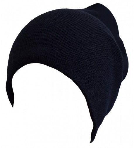 PATT Ind. Long Beanie Plain Hat - Navy - C6125HKWYLH