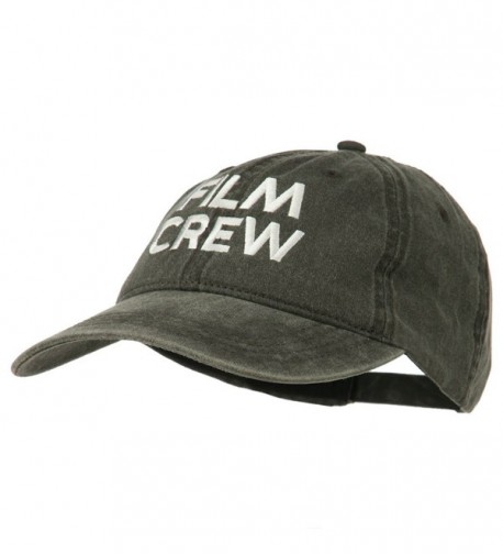 Film Crew Embroidered Washed Cap - Black - C411PN6QSKT