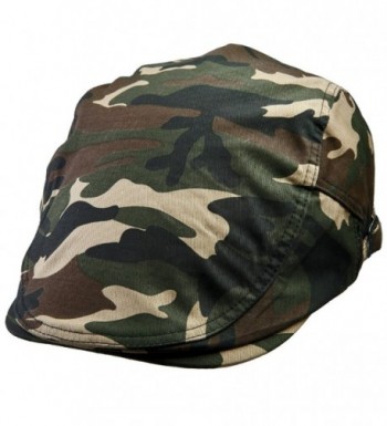 Samtree Unisex newsboy Cap-Military Camouflage Solid Color duckbill IVY Gatsby Hat - 01-woodland Camouflage - C417YD0I33G