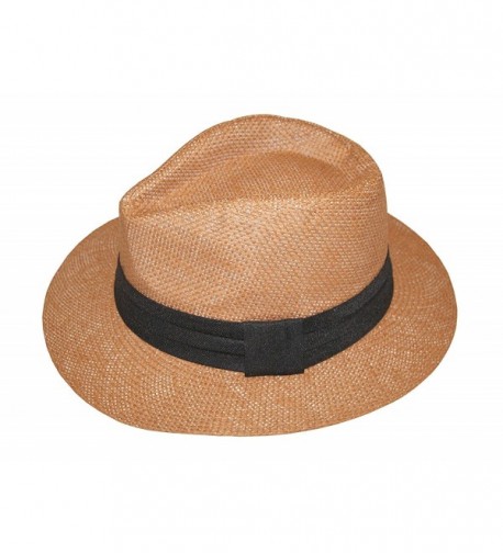 Lady's Fashion Summer Golf Sun Hat Panama Cap - Brand New - Brown - CY11NLL52UF