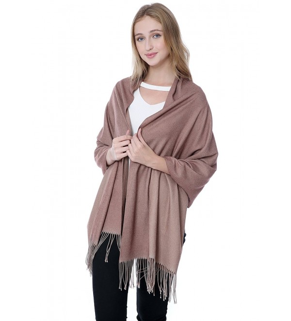 Cashmere Blend Pashminas Scarf Wraps Shawl Soft Warm 78" x 26" Reversible Scarves - Camel/Khaki(6) - CJ187HKZ9ZW