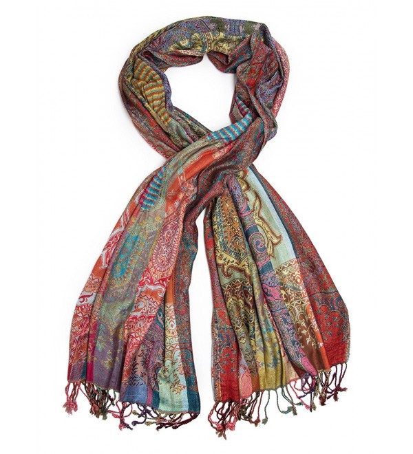 Bohomonde Jivala Scarf- Woven Reversible Striped Pashmina Scarf- hand made in India - Festival - CH11QJ3MYBH