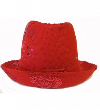 Sequin Floral Fedora Hat Ladies in Women's Fedoras