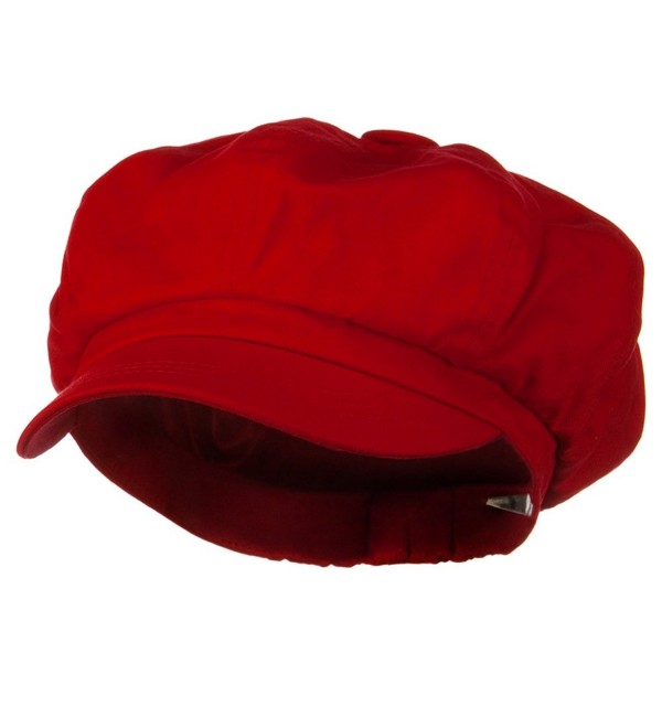 Big Size Cotton Newsboy Hat - Red (For Big Head) - CT1172V56KB