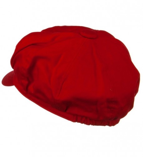 Big Size Cotton Newsboy Hat Red (For Big Head) CT1172V56KB