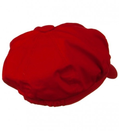 Big Size Cotton Newsboy Hat Red (For Big Head) CT1172V56KB