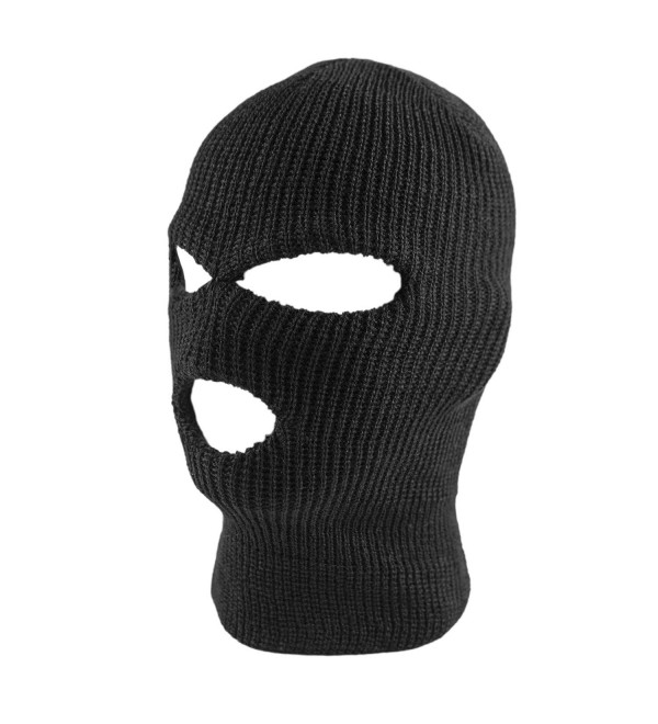 Knit Black Face Cover Thermal Ski Mask For Cycling & Sports CL128VUBT4N