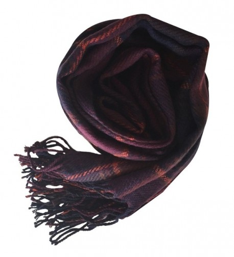 Rad Pixie Cashmere like Pashmina Plaid Purple in Fashion Scarves