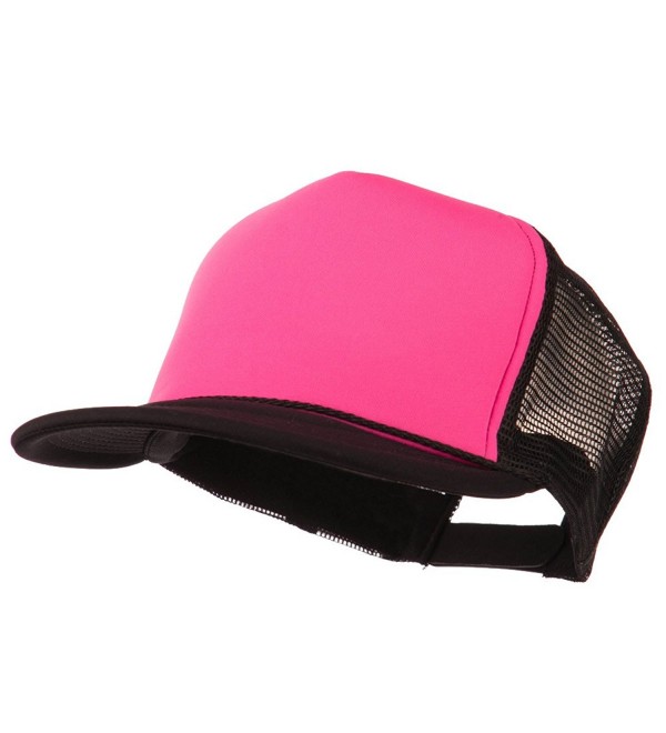 Flat Bill Neon Trucker Cap - Black Pink - C511GZAMHNN