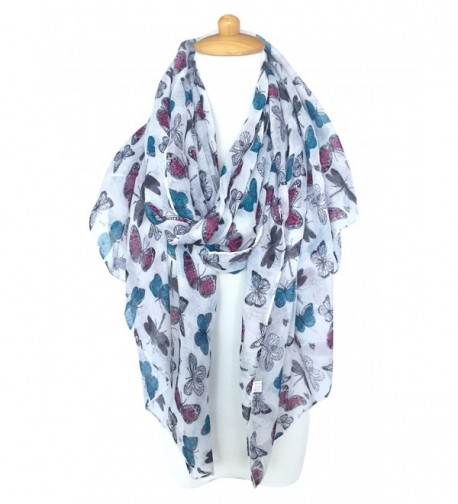 GERINLY Multicolored Butterflies Scarf Ladies