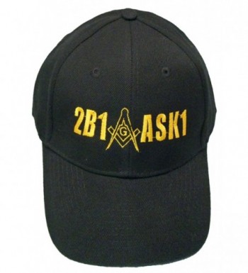 2B1ASK1 Mason Baseball Cap 2B1 ASK1 Freemason Black Hat Mens - C611YGG3PR1