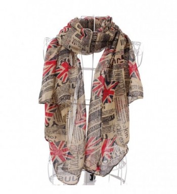 Aoloshow Womens Newspaper London Fashion in Fashion Scarves