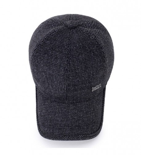 Winter Woolen Peaked Baseball Earmuffs in Men's Baseball Caps