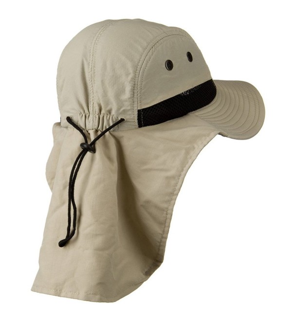 Men's Sun Hat With Neck Flap Cover Outdoor Sunscreen Mesh boonie Cap