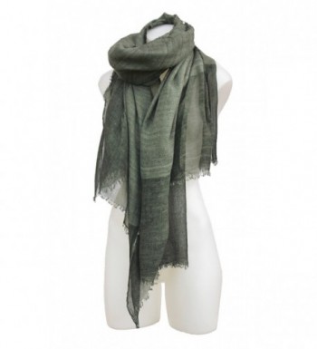 Terra Nomad Women's Soft Gauze Knit Pashmina Style Shawl Shoulder Wrap Scarf - Sage Green - CB12NBY8MWC