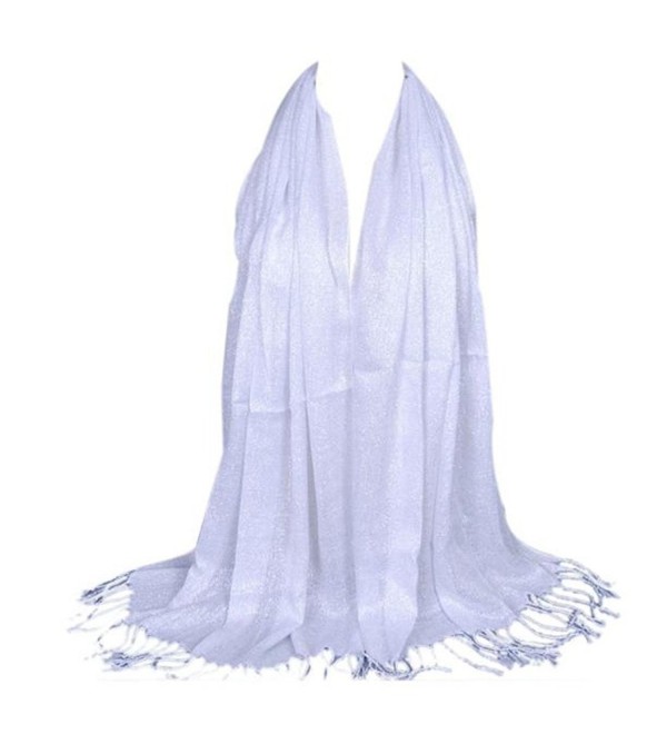 Elaco Fashion Women Long Soft Cotton Scarf Wrap Ladies Shawl Large Scarves - White - CX12MKQ2XFD