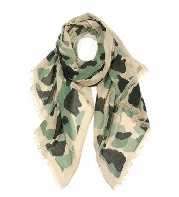 CCFW Unisex 100% Cotton Camouflage Light-weight Oblong Fashion Scarf - C1183O77ZE3