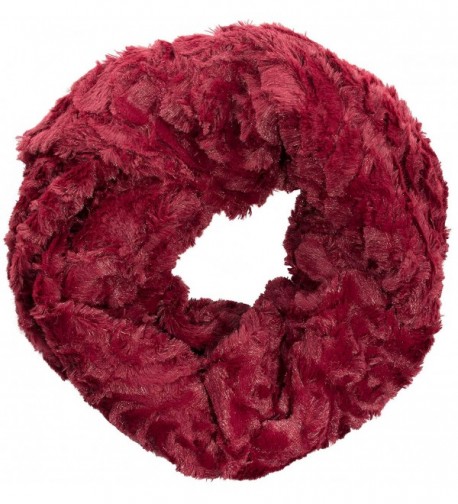 Sakkas Abhy Soft Fall Winter Furry Infinity Wrap Scarf - 5-cranberry - CI1258SG801