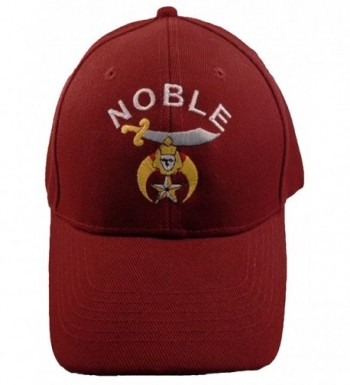 SHRINER Baseball Cap Shriners NOBLE Hat Masonic Mens Maroon Burgundy - CW187GQ9678