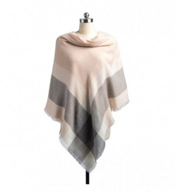 Women Plaid Blanket Scarf Tassel in Fashion Scarves