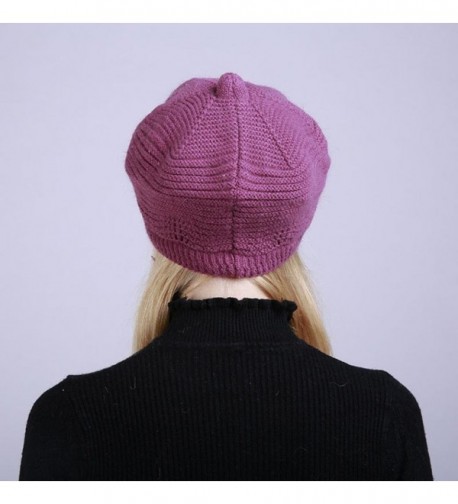 Sothread Winter Knitted Stretch Beanie in Women's Skullies & Beanies