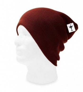 TopHeadwear Solid Color Beanie Maroon in Men's Skullies & Beanies