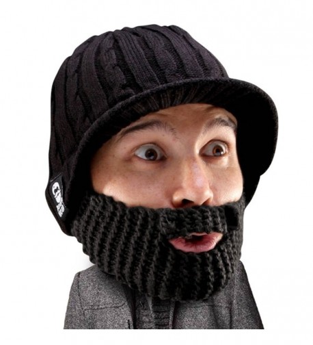 Beard Head - The Original Stubble Rider Knit Beard Beanie - Black - CB11DF1EOPF