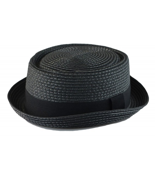 Mens Summer Fedora Cuban Style Upturn Short Brim Stiff & Thick S/M- L/XL 3Colors - Black - CV11Y1Q8IZ5