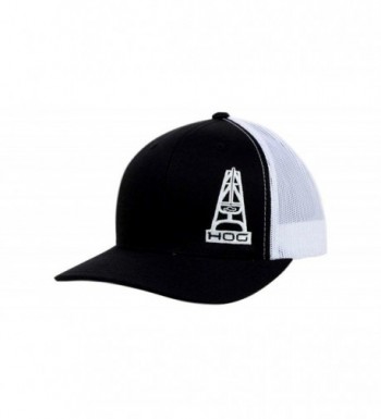 Hooey HOG Black and White Mesh Trucker Snapback Cap - CG11QDVMWY9