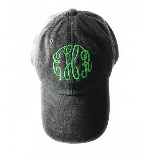 Mary's Monograms Woman's Monogrammed/Personalized Baseball Cap Black Color - C312NYV8QIG