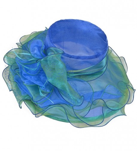 Women's Elegant Organza Wide Brim Hat for Church- Wedding- Paryt- Derby ...