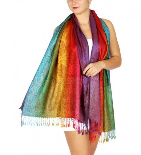 SERENITA Multi color Rainbow Pashmina - Multi Color 10 - C812NSSYQRR