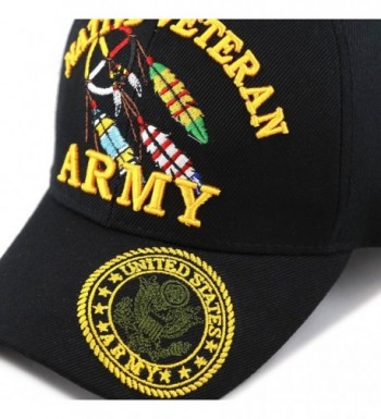 Official Licensed Veteran Military Black Army in Men's Baseball Caps