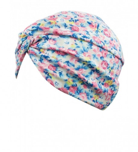 Printed Twist Pleated Stretch Turban in Women's Skullies & Beanies