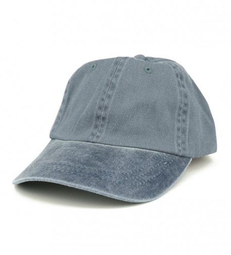 Armycrew Low Profile Plain Washed Pigment Dyed 100% Cotton Twill Dad Cap - Navy - C112O9VPTX3