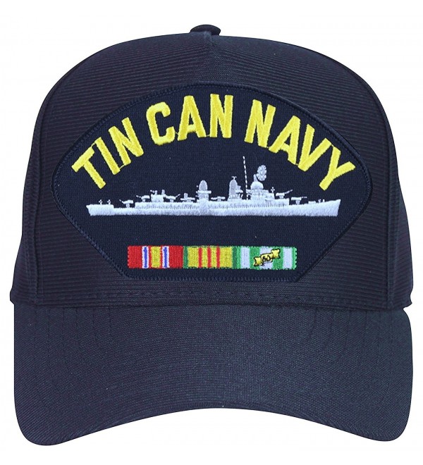 Armed Forces Depot Tin Can Navy With Destroyer and Ribbons Baseball Cap. Navy Blue. Made In USA - CA12O6FN6NJ