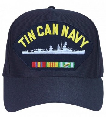 Armed Forces Depot Tin Can Navy With Destroyer and Ribbons Baseball Cap. Navy Blue. Made In USA - CA12O6FN6NJ