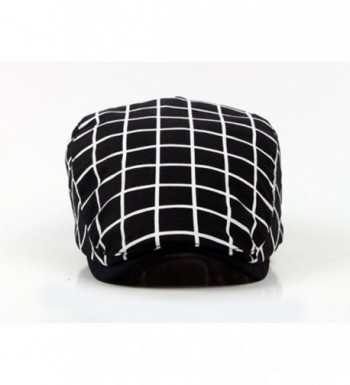 Qunson Vintage Plaid Cabbie Newsboy