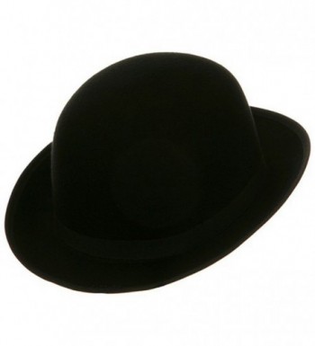 Black Blended Wool Derby Hat