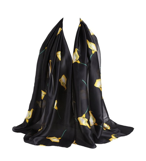 Zeagoo Lightweight Floral Scarves Fashion Flowers Print Shawl Wrap For Women - Pat2 - CO184G9D008