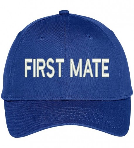 Trendy Apparel Shop First Mate Embroidered Baseball Cap - Royal - CQ12FXK4JXR