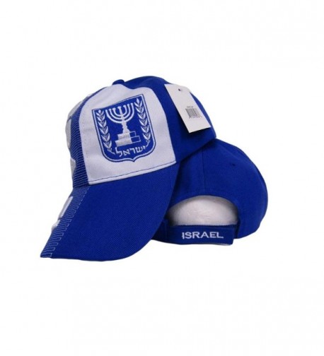 Israel Candelabra Country Blue and White Baseball Hat Cap 3D embroidered - C1185WH7L23