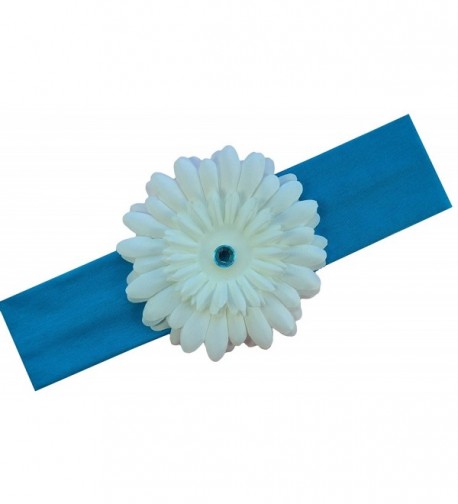 Girls Gerber Daisy Stretch Headband - Turquoise - CS11NH4IDR5