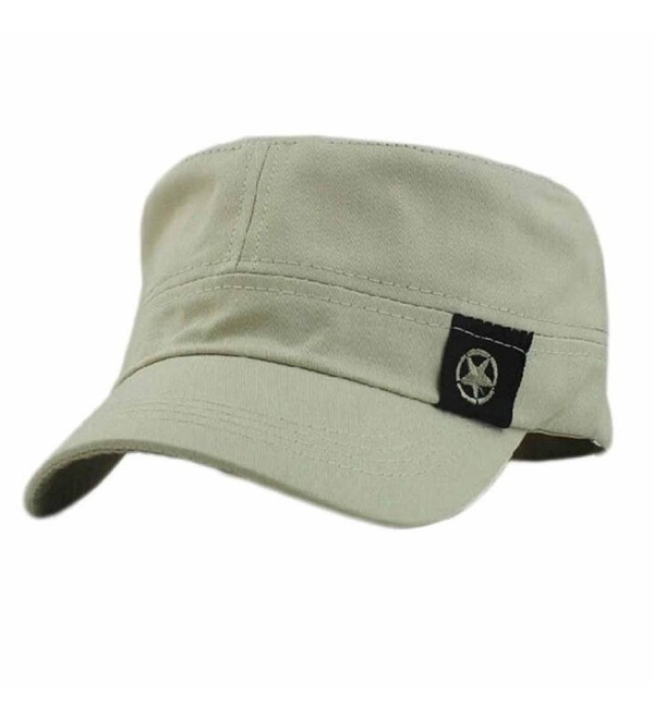 Baomabao Flat Roof Military Hat Cadet Patrol Bush Hat Baseball Field Cap - Gy - CU12FZGQZBD