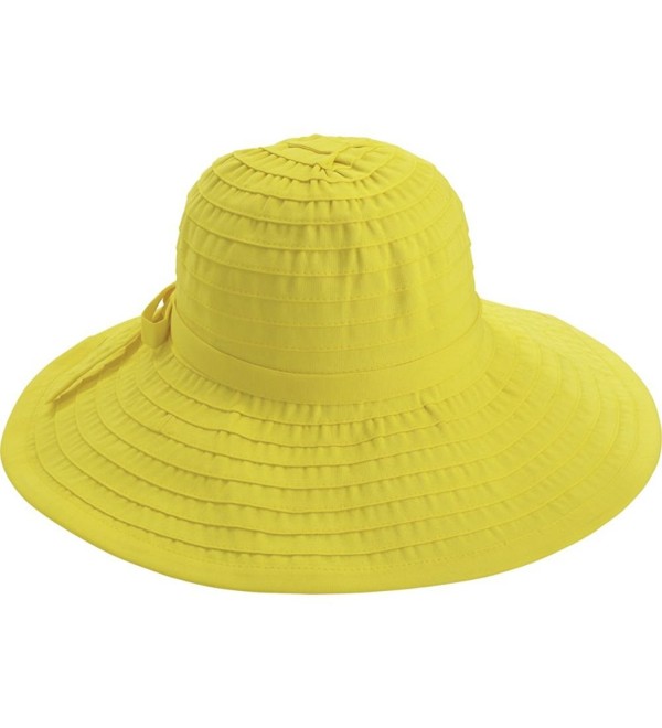 San Diego Hat Company Women's Ribbon Large Brim Hat - Lemon - CD115FAK5IN