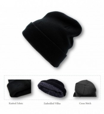 Winter Beanie Thermal Fleece Lined in Men's Skullies & Beanies