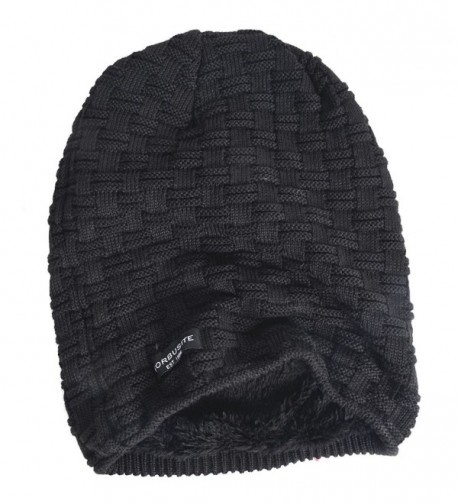 VECRY Beanie Fleece Winter Check Black