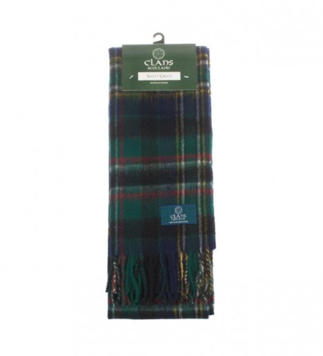 Clans Of Scotland Pure New Wool Scottish Tartan Scarf Scott Green (One Size) - CT123H4DAAR